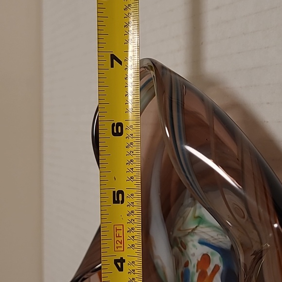 Beautiful Art Glass Ruffled Trinket Dish - Picture 13 of 16